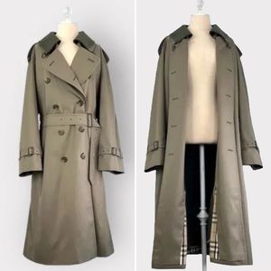 Burberry Vintage Wool Lined Nova Check Trench Coat Burberry’s Label